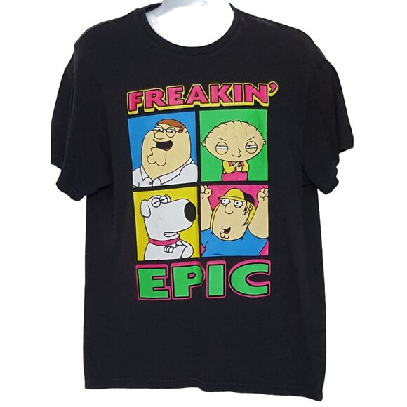 Vintage Family Guy Graphic Tshirt Size XL Black Short Sleeve - Picture 2 of 9